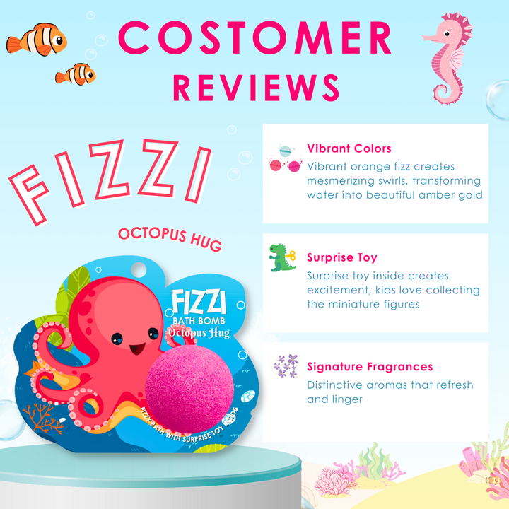 Fizzy Bath Bomb - Sea Animal Package - 100g - Octopus Hug