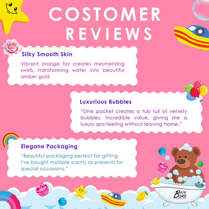 Bubble Bath Bomb - Bear Package - 150g - Rose