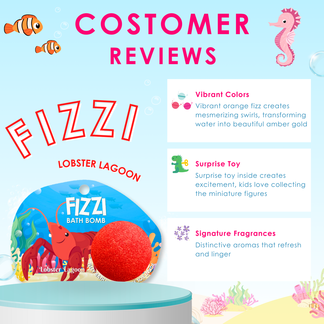 Fizzy Bath Bomb - Sea Animal Package - 100g - Lobster Lagoon