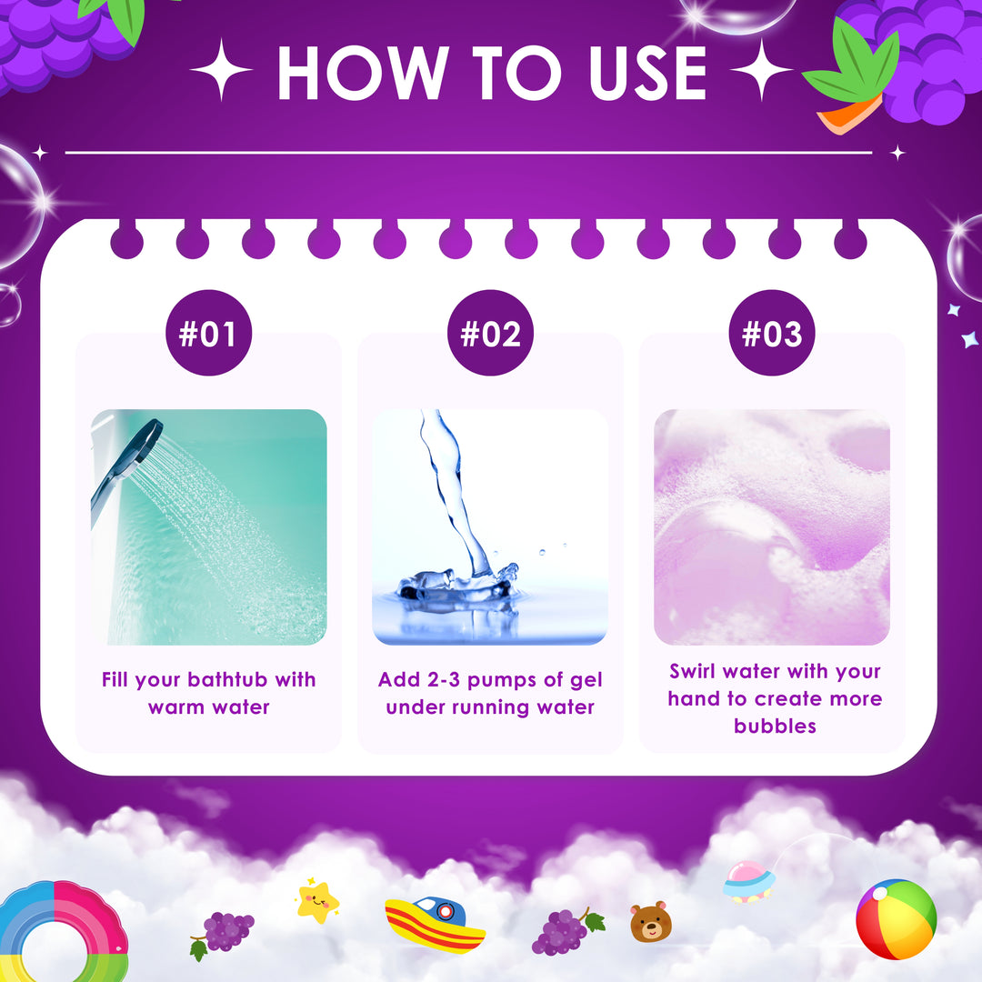 Bubble Bath Gel - 250 ml - Grape Splash