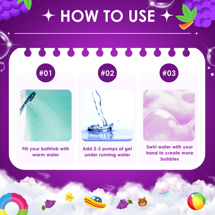 Bubble Bath Gel - 250 ml - Grape Splash