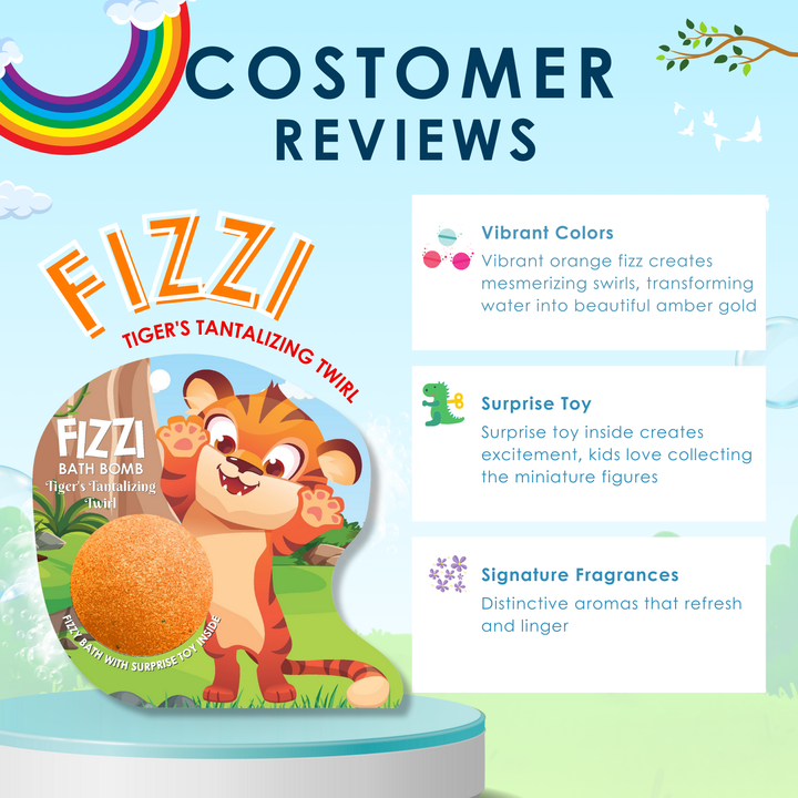 Fizzy Bath Bomb - Jungle Package - 100g - Tiger's Tantalizing Twirl