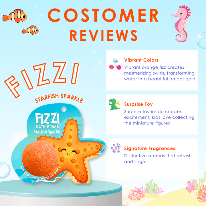 Fizzy Bath Bomb - Sea Animal Package - 100g - Starfish Sizzle