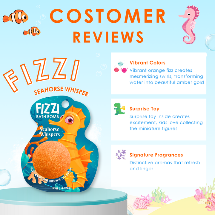 Fizzy Bath Bomb - Sea Animal Package - 100g - Seahorse Whisper