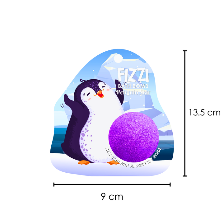 Fizzy Bath Bomb - Sea Animal Package - 100g - Penguin Star