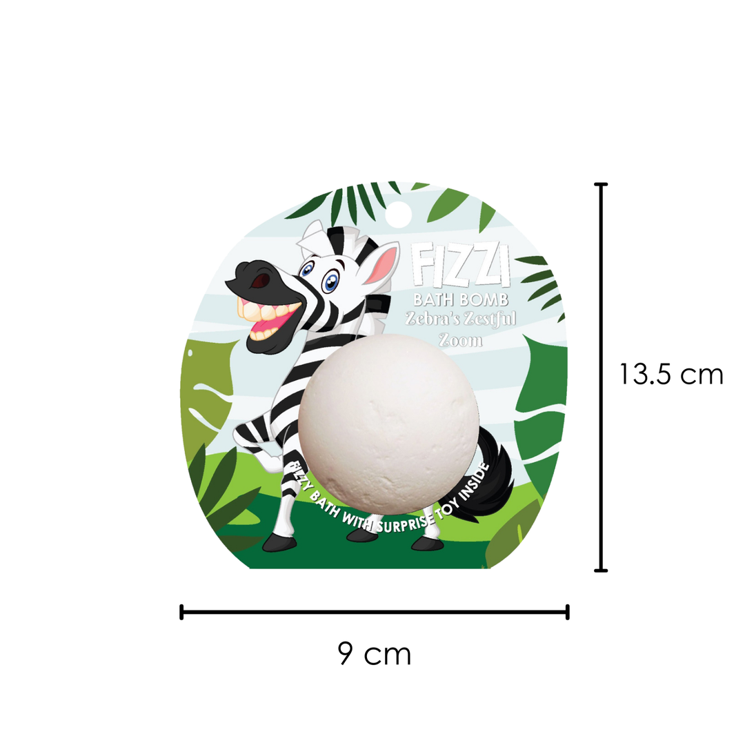 Fizzy Bath Bomb - Jungle Package - 100g - Zebra's Zestful Zoom