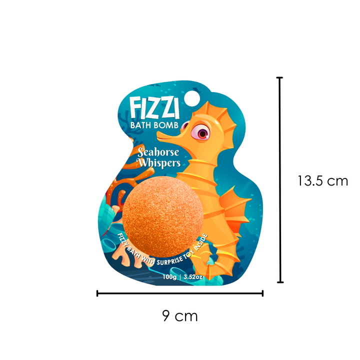 Fizzy Bath Bomb - Sea Animal Package - 100g - Seahorse Whisper