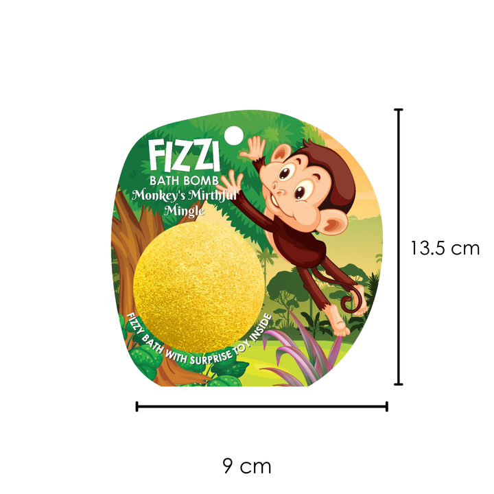 Fizzy Bath Bomb - Jungle Package - 100g - Monkey's Mirthful Mingle