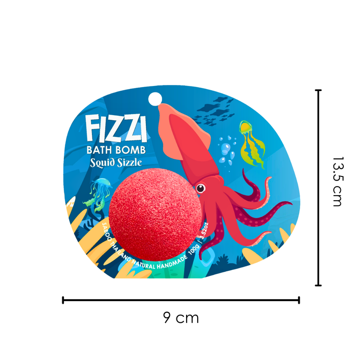 Fizzy Bath Bomb - Sea Animal Package - 100g - Squid Sizzle