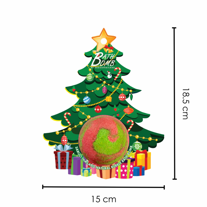 Bubble Bath Bomb - Christmas Tree - 150g - Strawberry