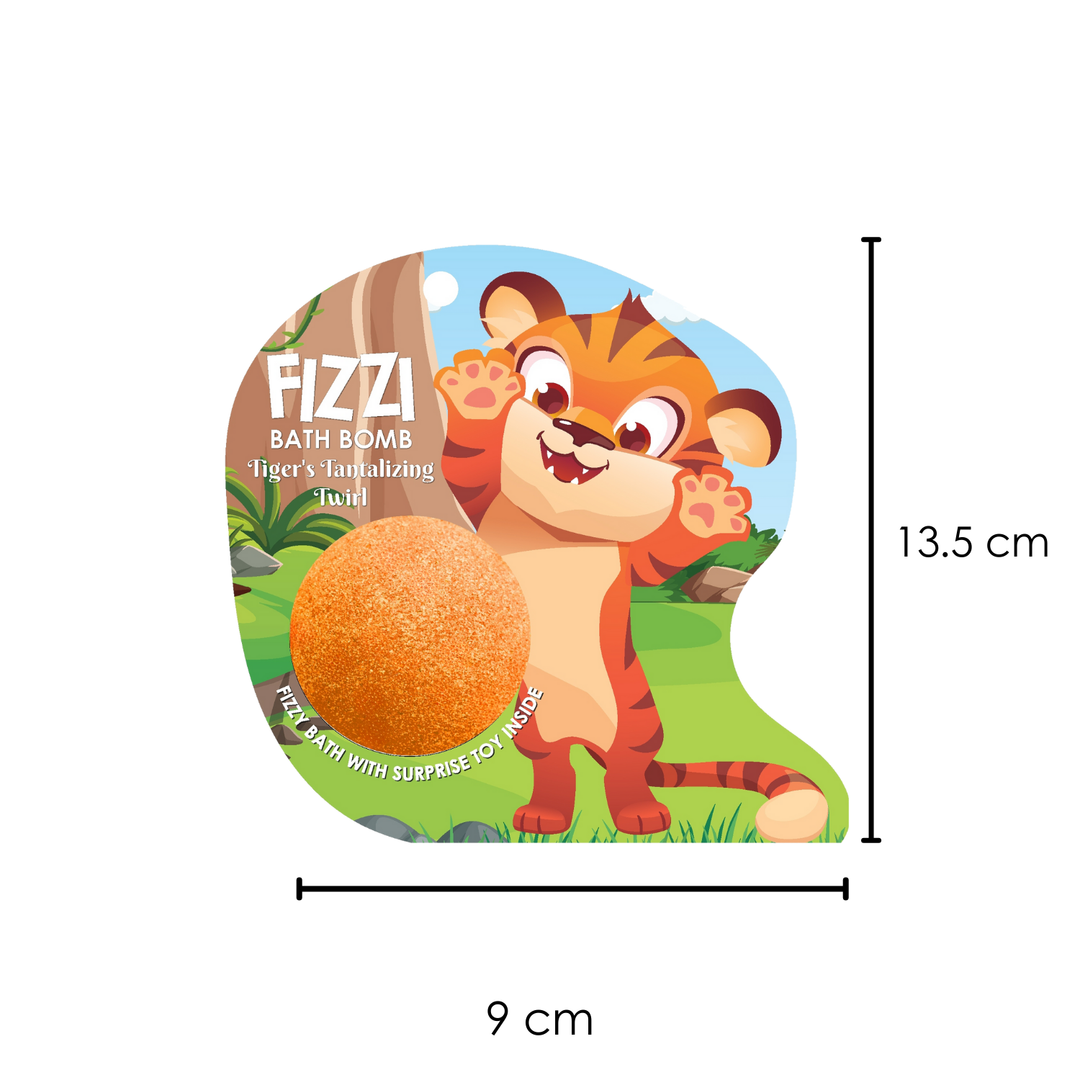 Fizzy Bath Bomb - Jungle Package - 100g - Tiger's Tantalizing Twirl