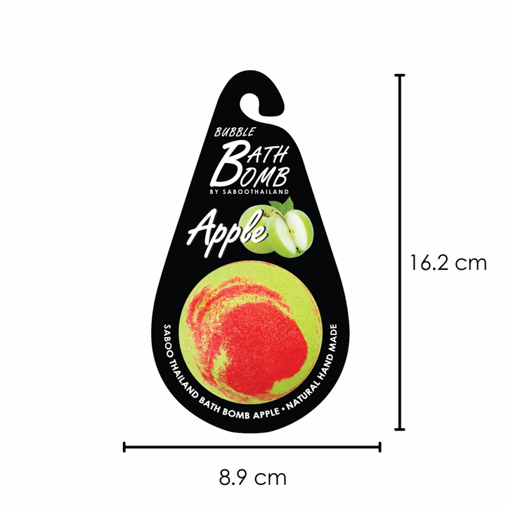 Bubble Bath Bomb - Black Package - 150g - Apple