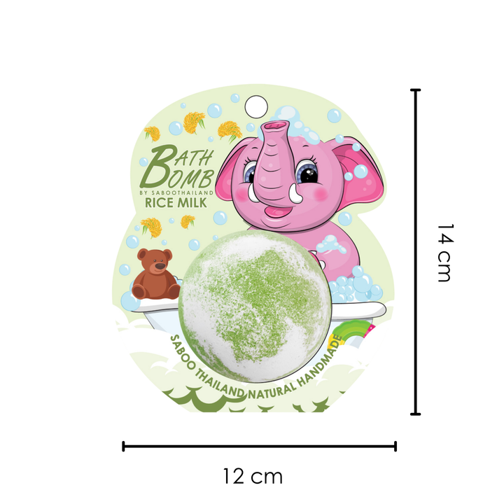 Bubble Bath Bomb - Elephant Package - 150g - Rice Milk
