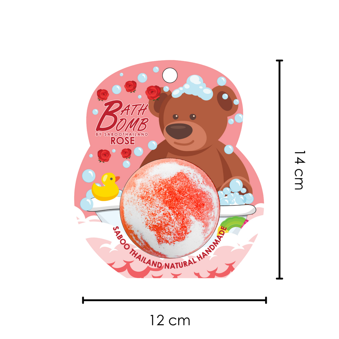 Bubble Bath Bomb - Bear Package - 150g - Rose