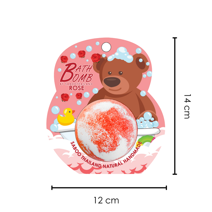 Bubble Bath Bomb - Bear Package - 150g - Rose