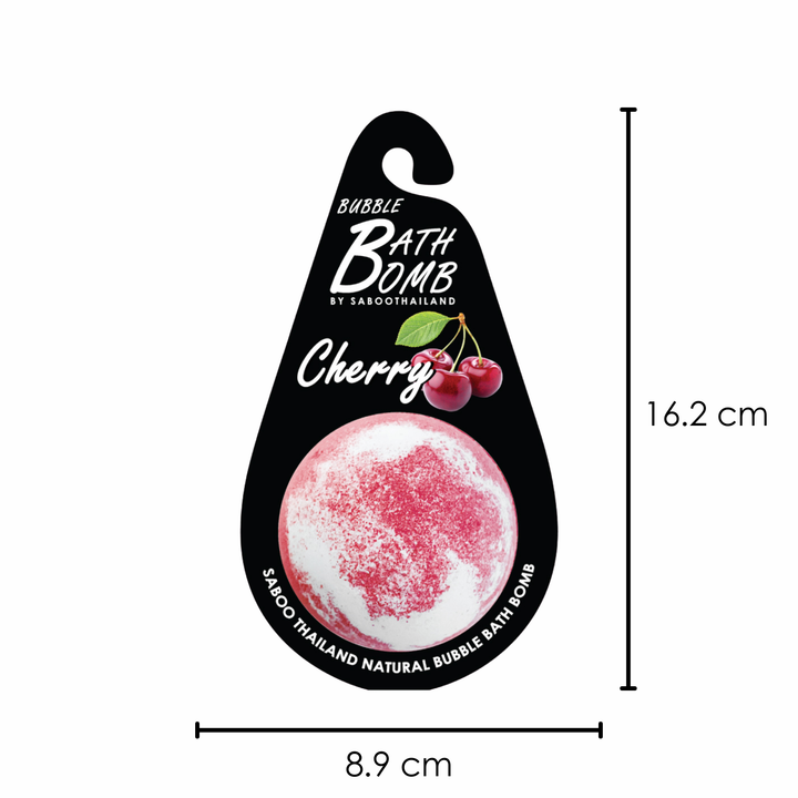 Bubble Bath Bomb - Black Package - 150g - Cherry