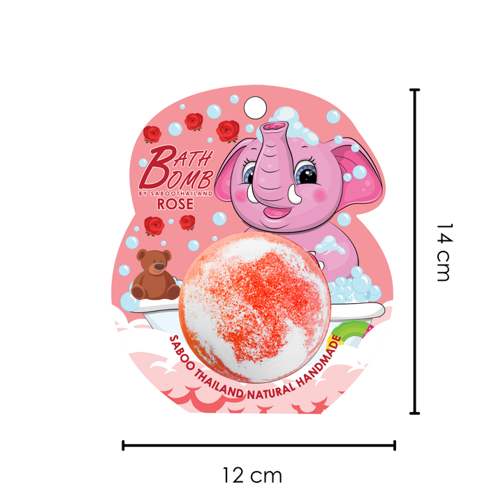 Bubble Bath Bomb - Elephant Package - 150g - Rose
