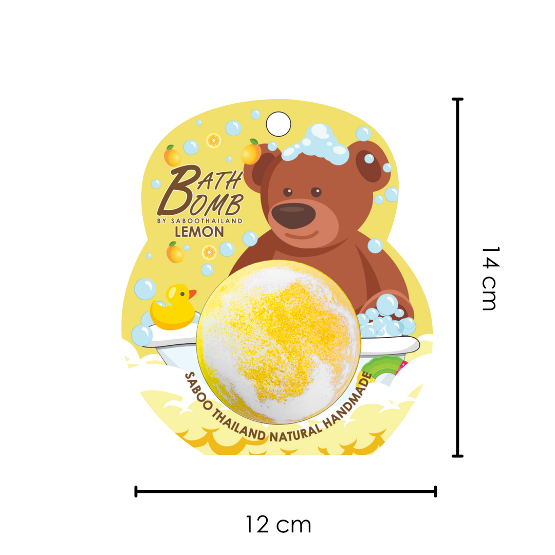 Bubble Bath Bomb - Bear Package - 150g - Lemon