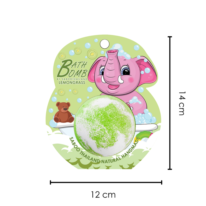 Bubble Bath Bomb - Elephant Package - 150g - Lemongrass