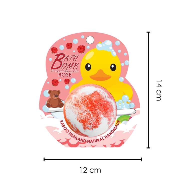 Bubble Bath Bomb - Duck Package - 150g - Rose