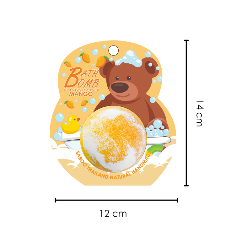 Bubble Bath Bomb - Bear Package - 150g - Mango
