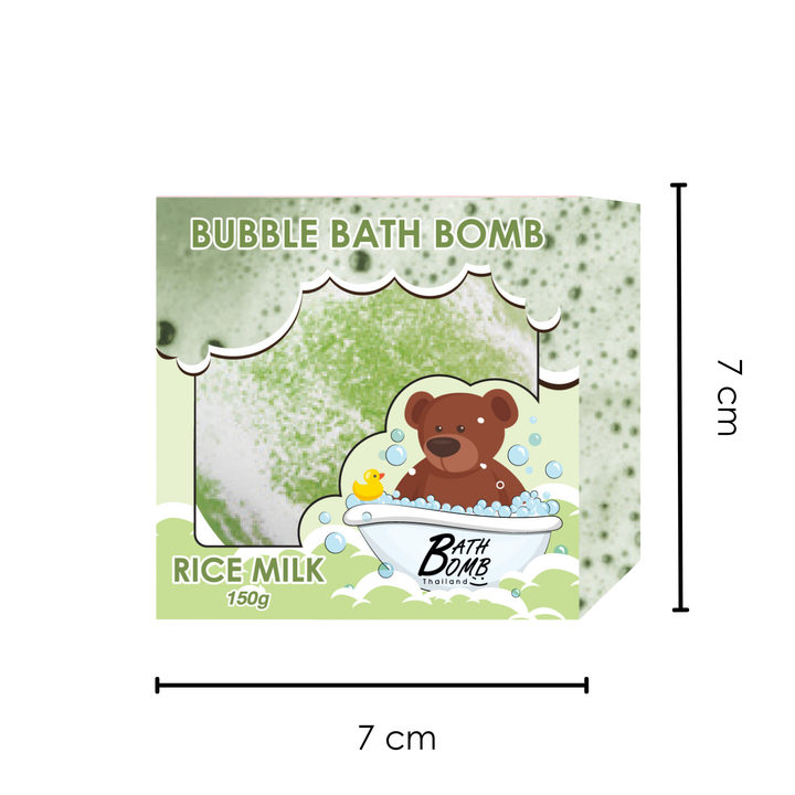 Bubble Bath Bomb - Box Package - 150g - Rice Milk