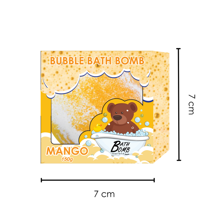 Bubble Bath Bomb - Box Package - 150g - Mango