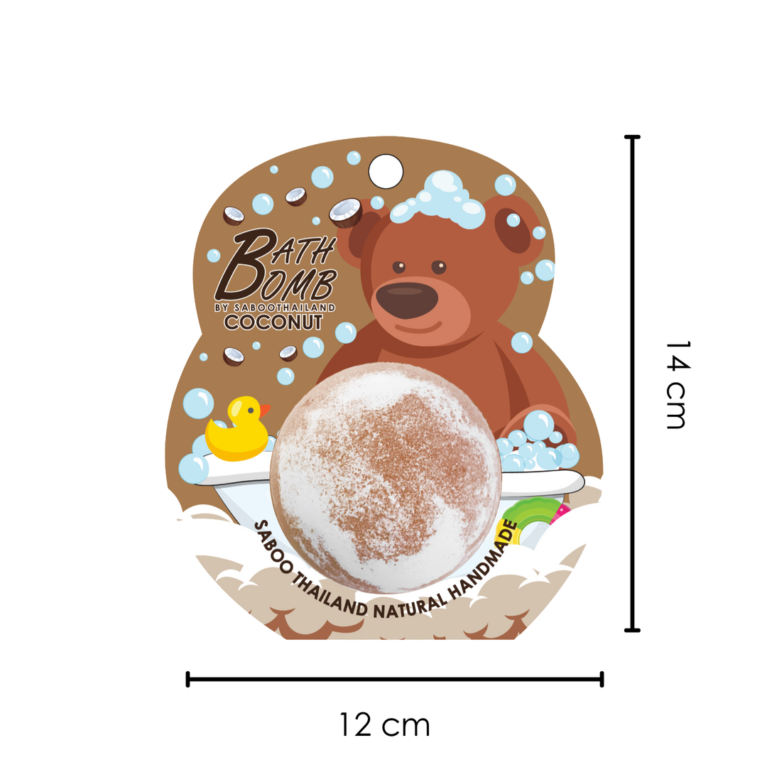 Bubble Bath Bomb - Bear Package - 150g - Coconut