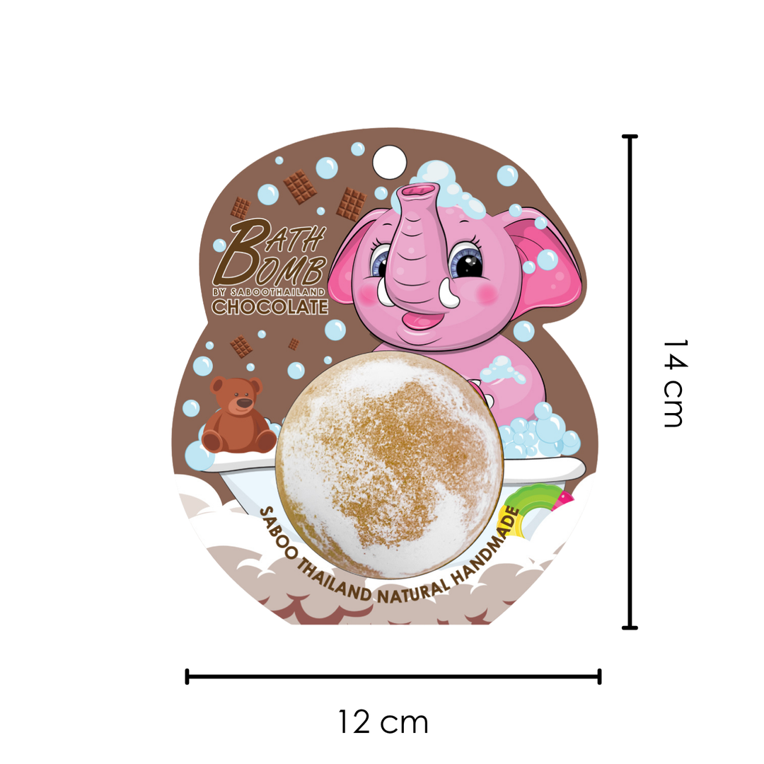 Bubble Bath Bomb - Elephant Package - 150g - Chocolate