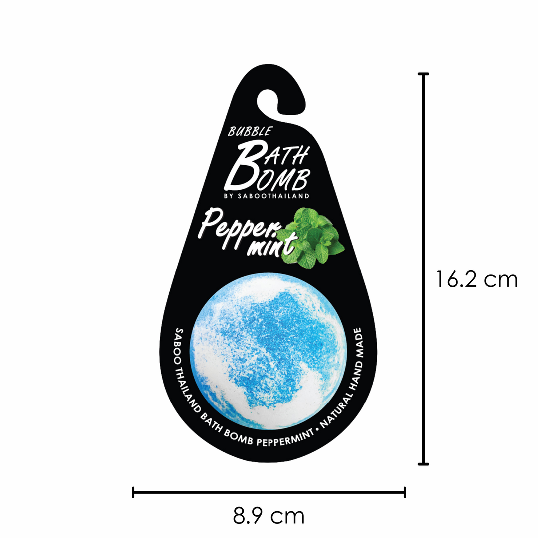 Bubble Bath Bomb - Black Package - 150g - Peppermint