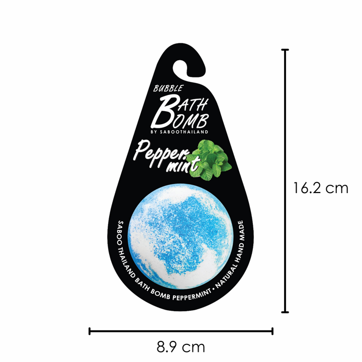 Bubble Bath Bomb - Black Package - 150g - Peppermint