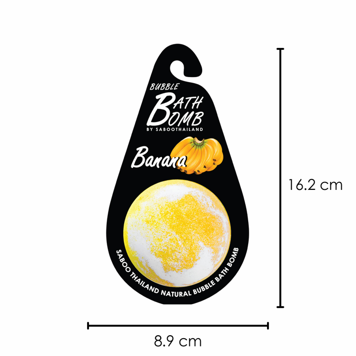 Bubble Bath Bomb - Black Package - 150g - Banana