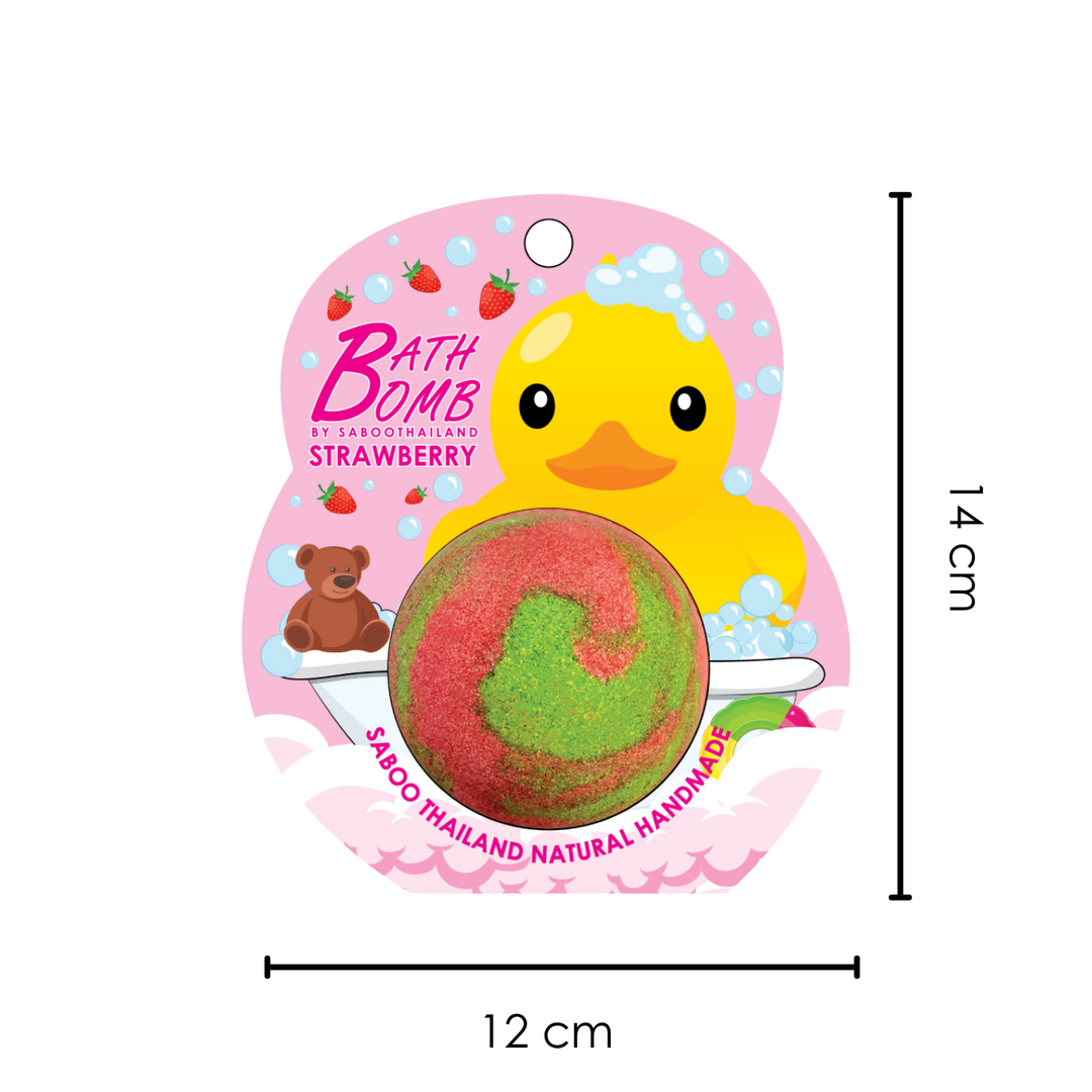 Bubble Bath Bomb - Duck Package - 150g - Strawberry