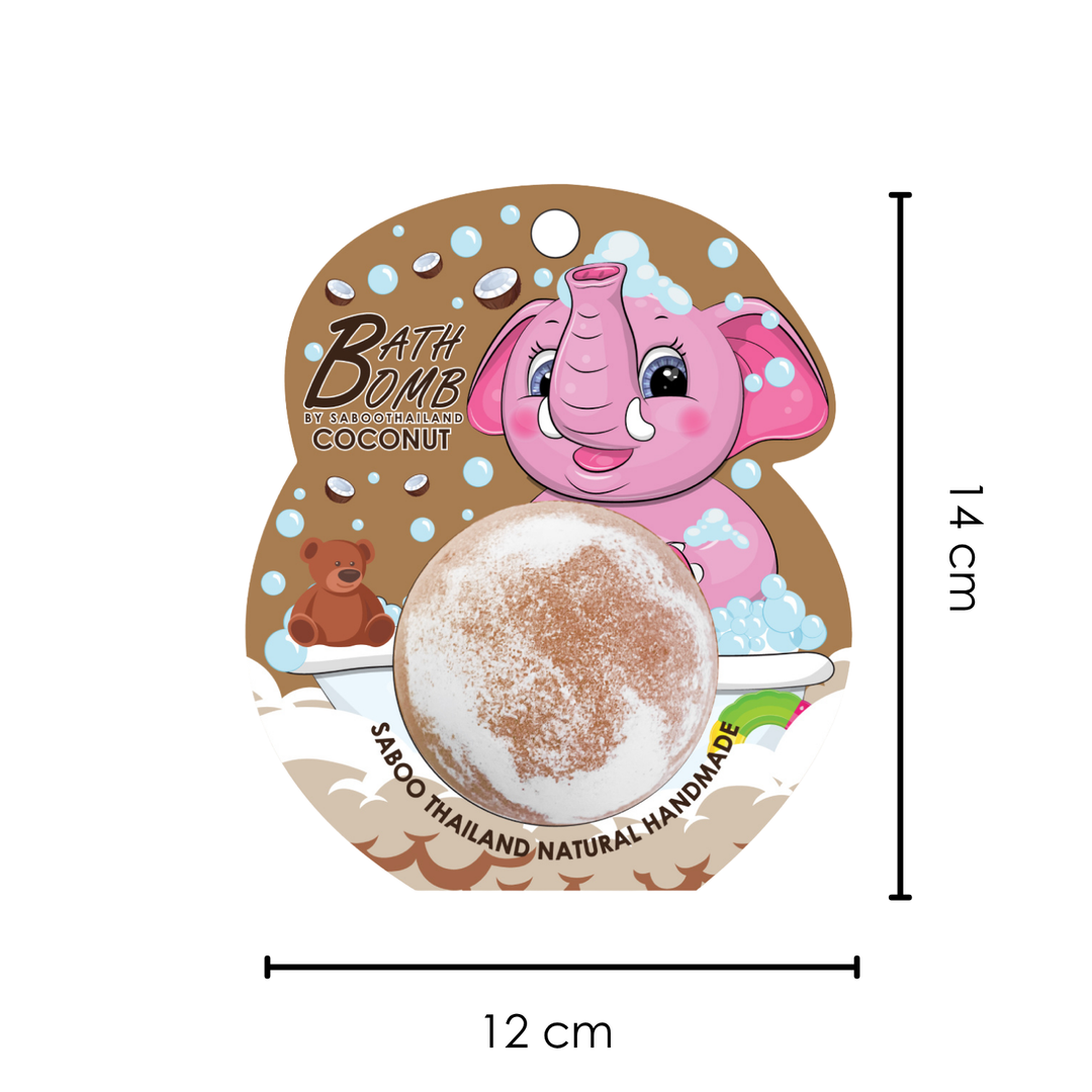 Bubble Bath Bomb - Elephant Package - 150g - Coconut