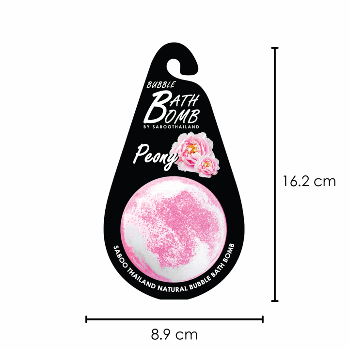 Bubble Bath Bomb - Black Package - 150g - Peony