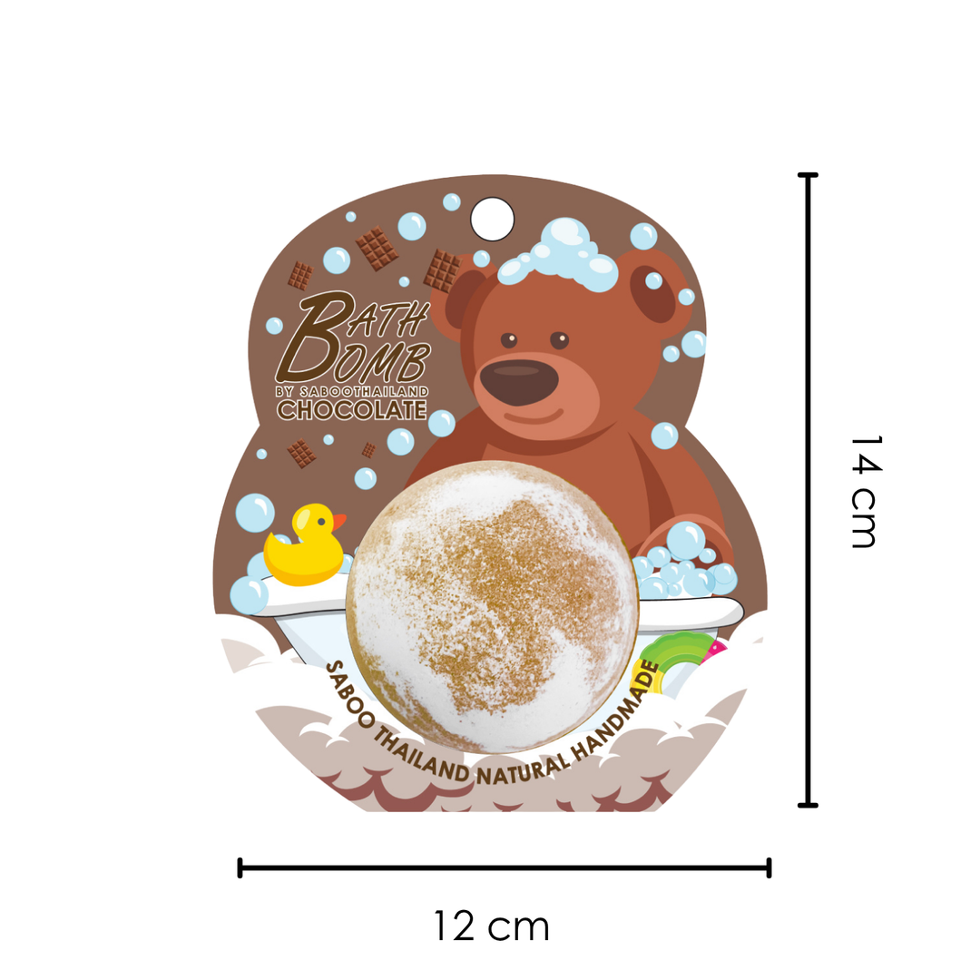 Bubble Bath Bomb - Bear Package - 150g - Chocolate