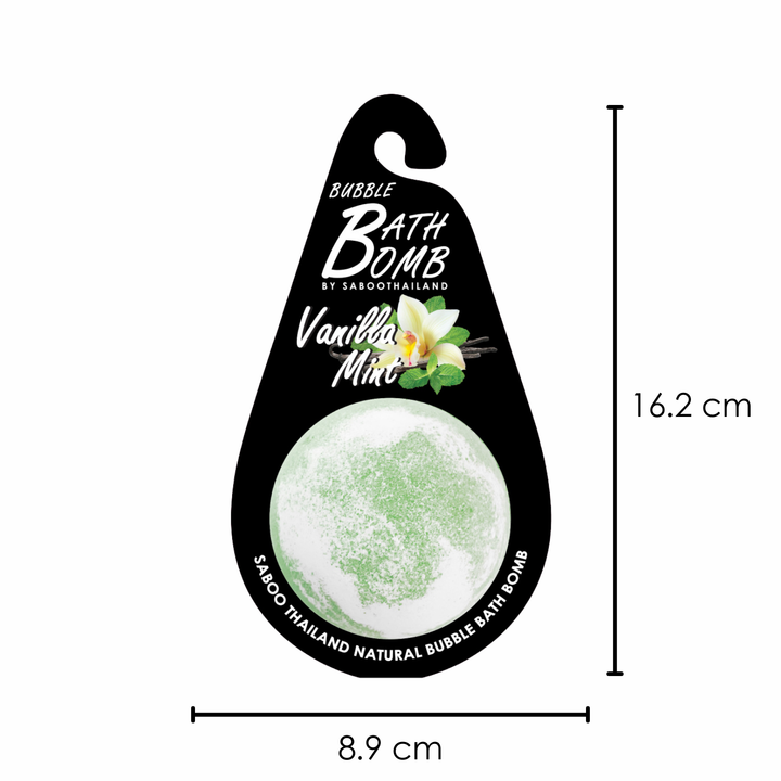 Bubble Bath Bomb - Black Package - 150g - Vanilla Mint