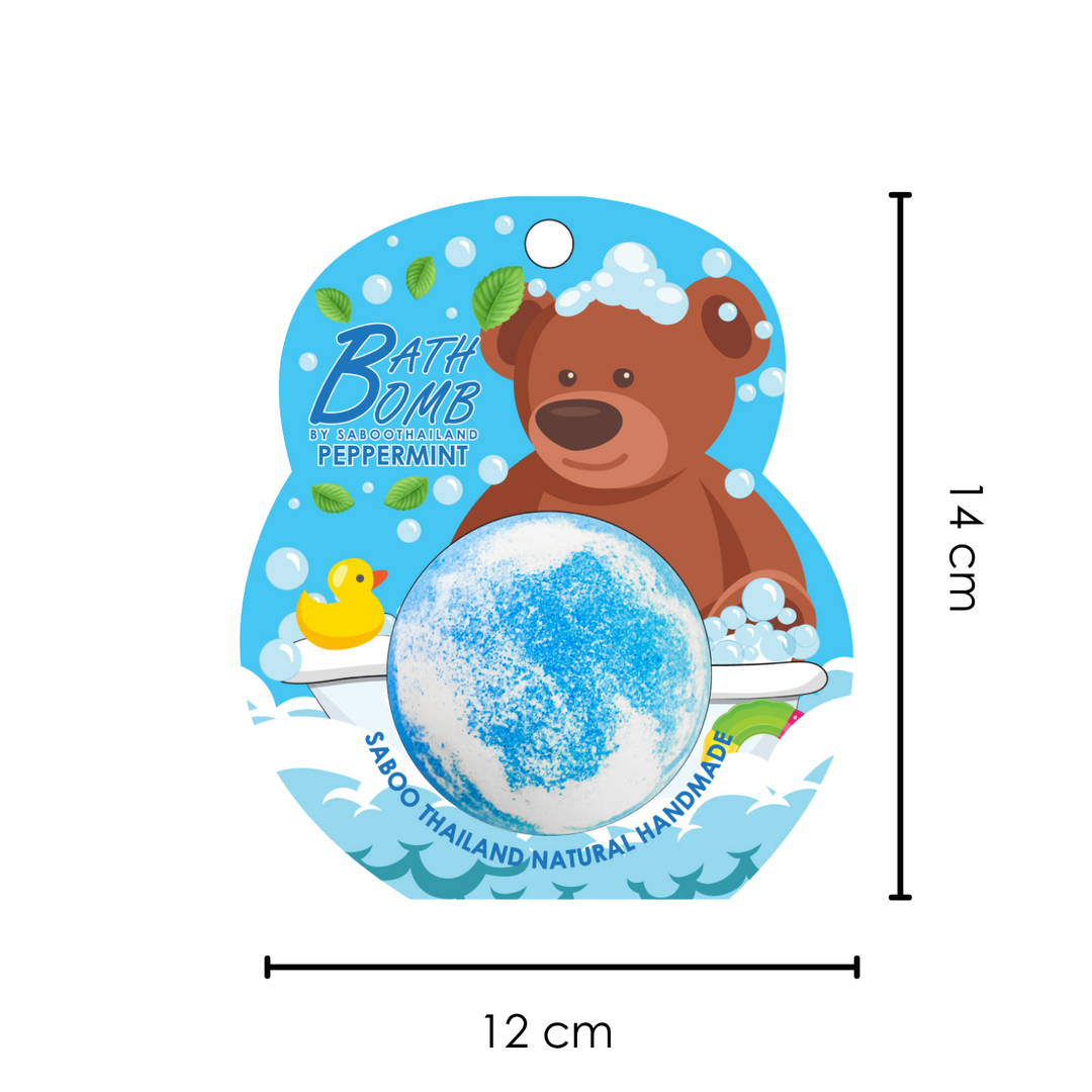Bubble Bath Bomb - Bear Package - 150g - Peppermint