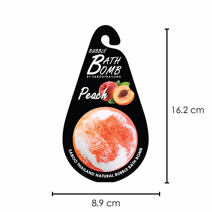 Bubble Bath Bomb - Black Package - 150g - Peach