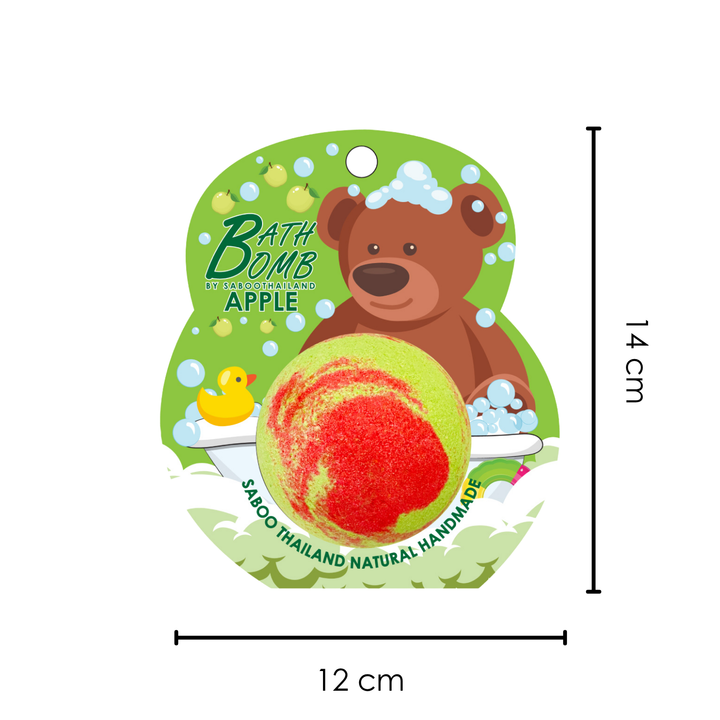 Bubble Bath Bomb - Bear Package - 150g - Apple