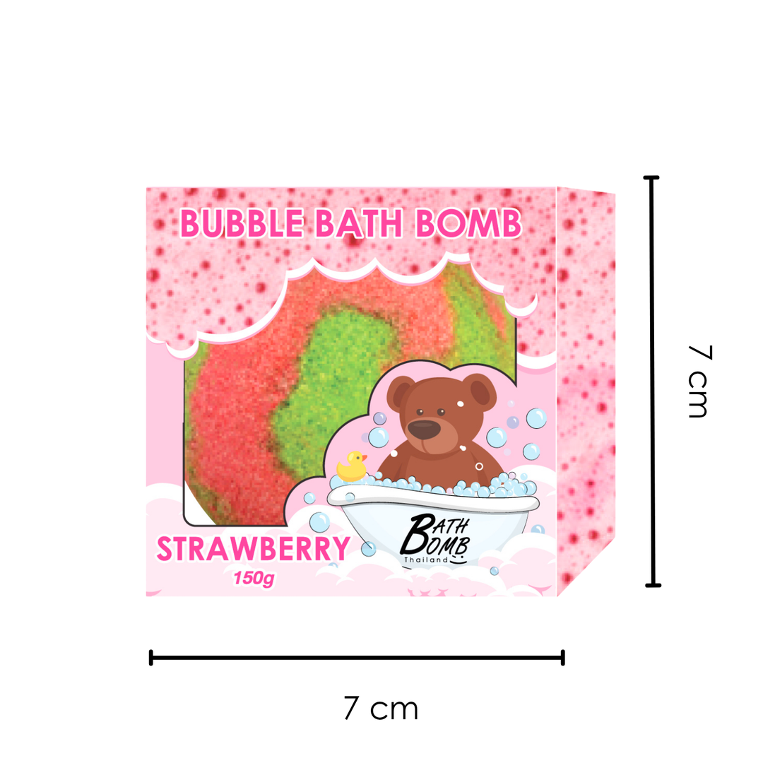 Bubble Bath Bomb - Box Package - 150g - Strawberry