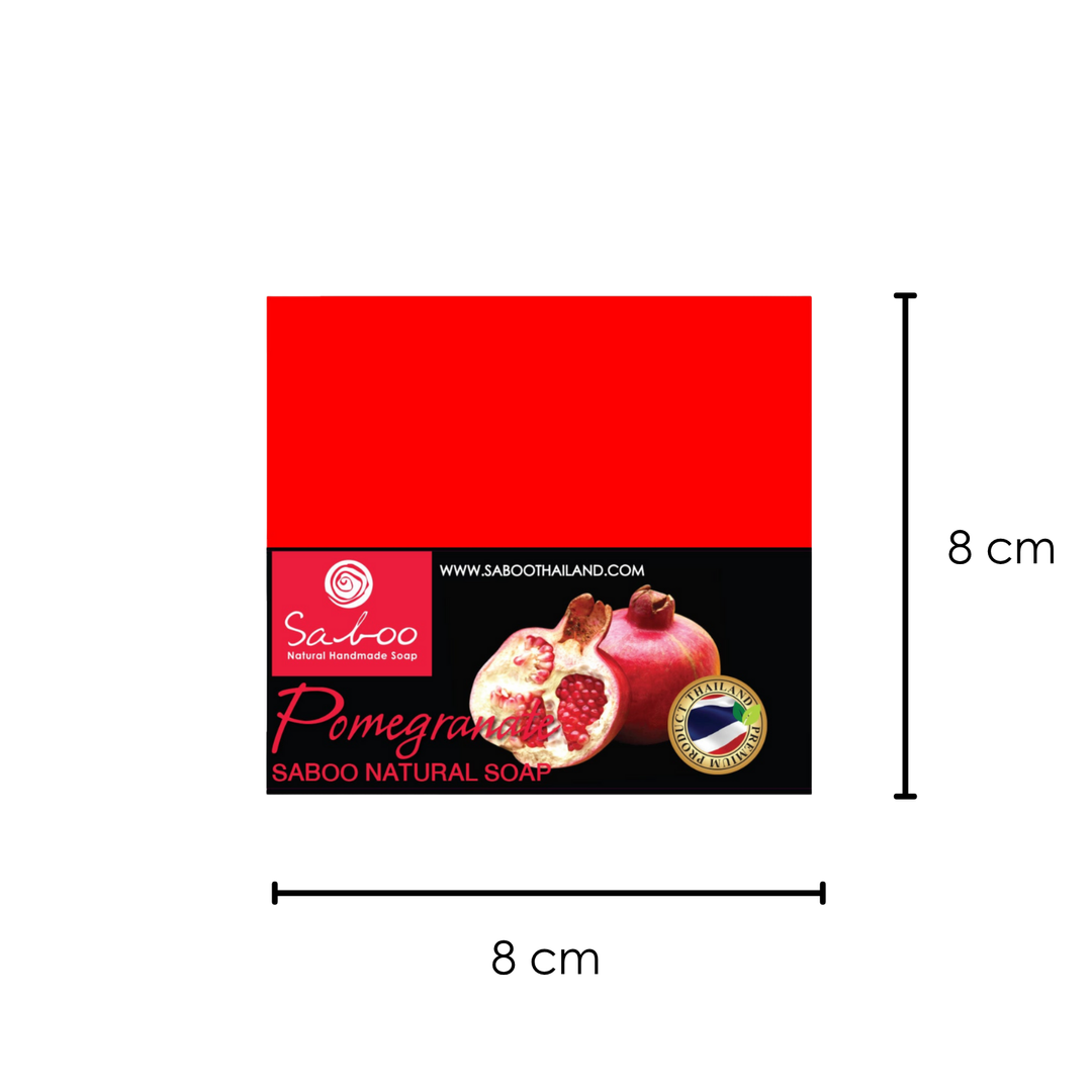 Natural Soap - Square Shape - 100g - Pomegranate