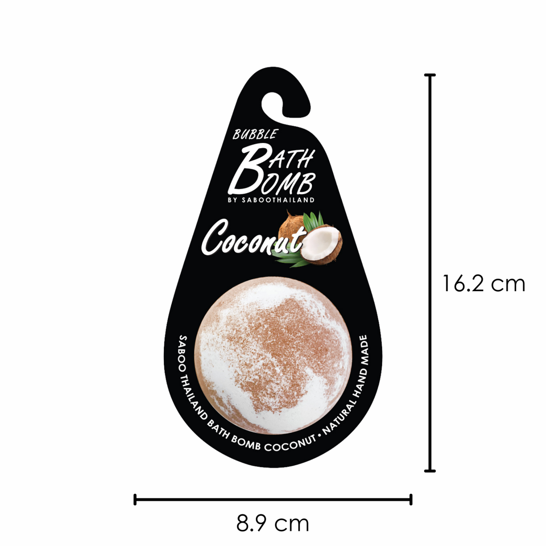 Bubble Bath Bomb - Black Package - 150g - Coconut