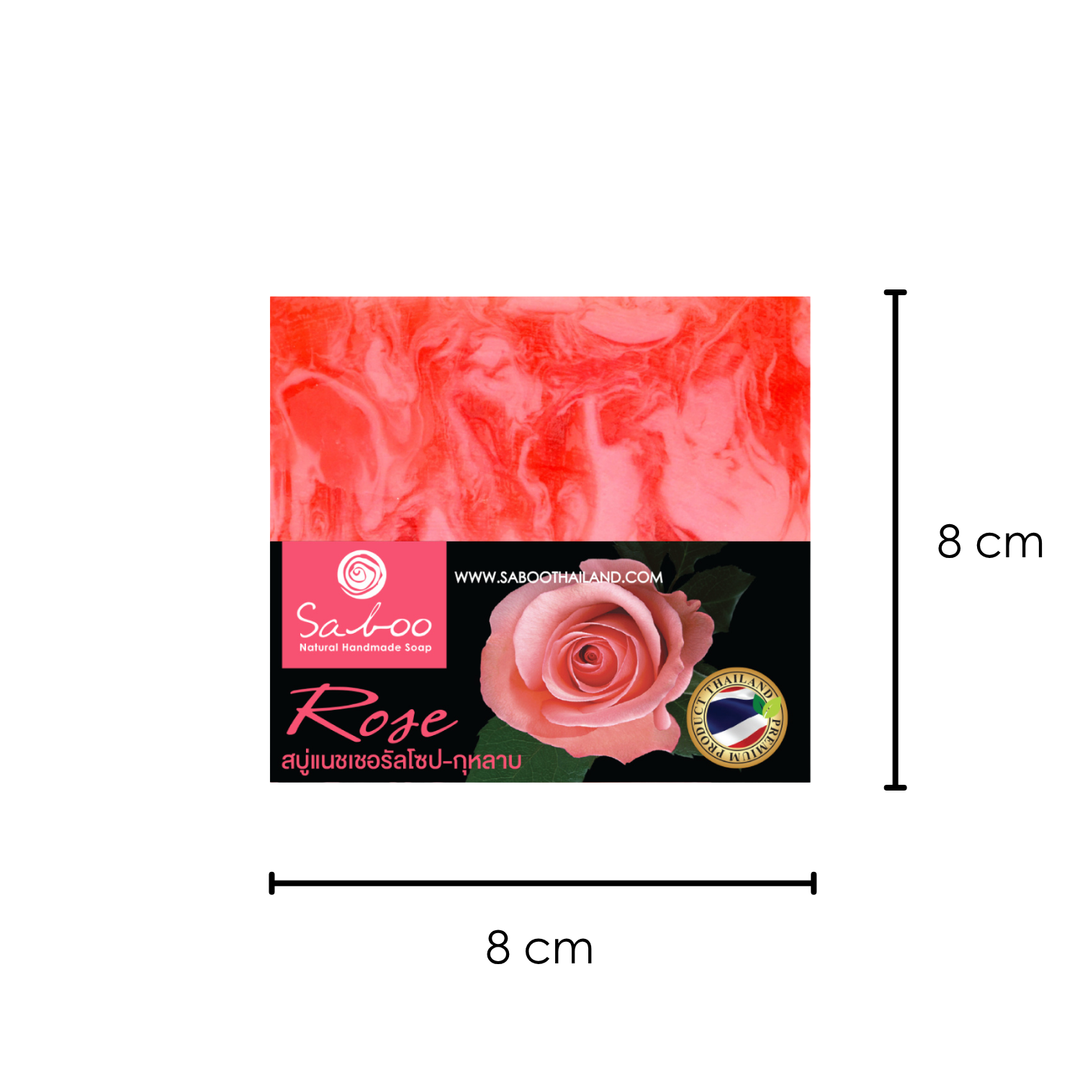 Natural Soap - Square Shape - 100g - Rose