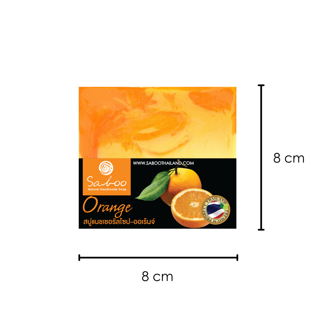 Natural Soap - Square Shape - 100g - Orange