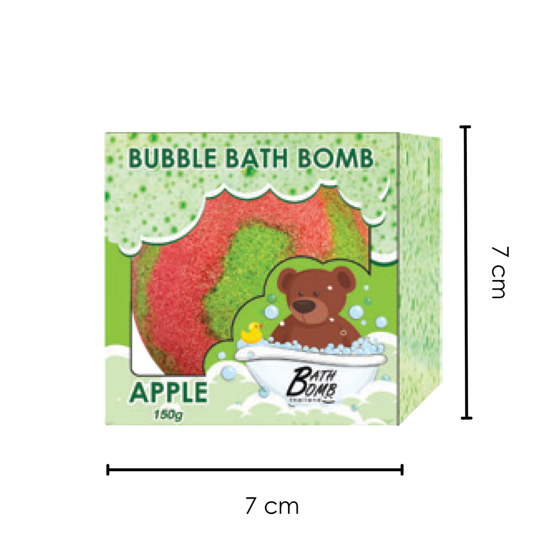 Bubble Bath Bomb - Box Package - 150g - Apple