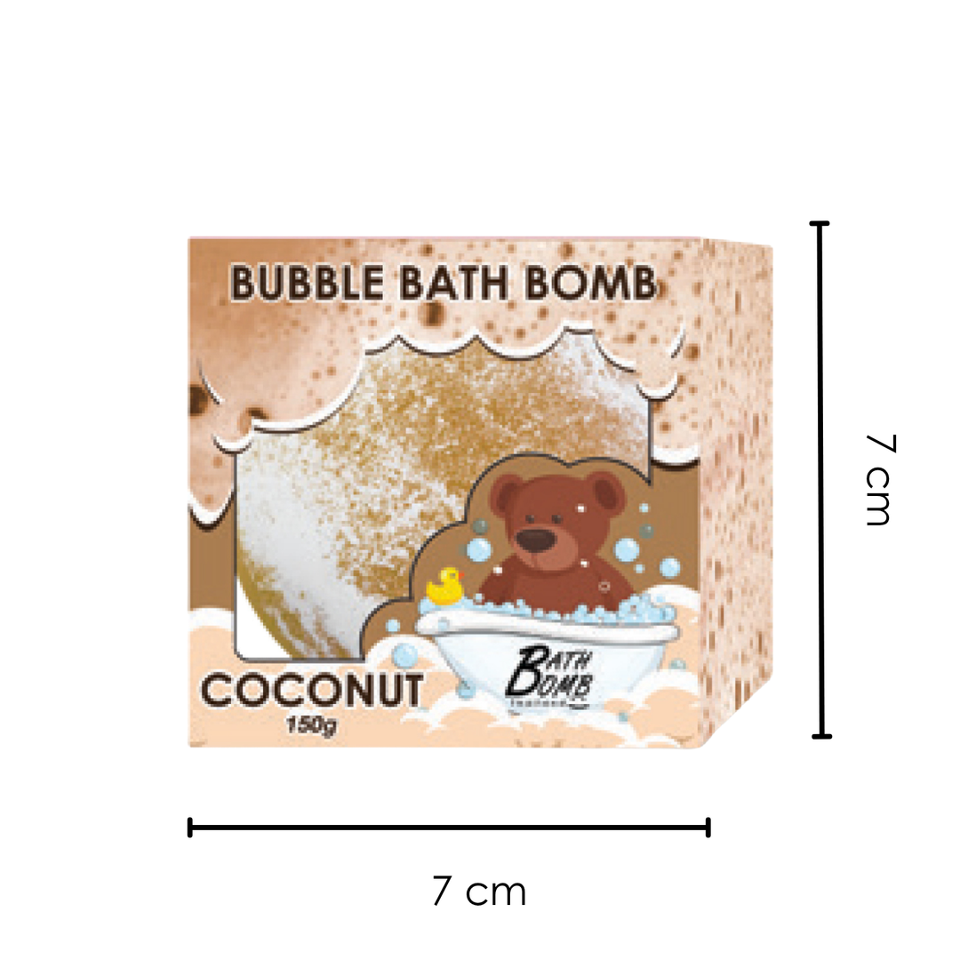 Bubble Bath Bomb - Box Package - 150g - Coconut