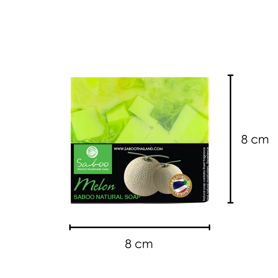 Natural Soap - Square Shape - 100g - Melon