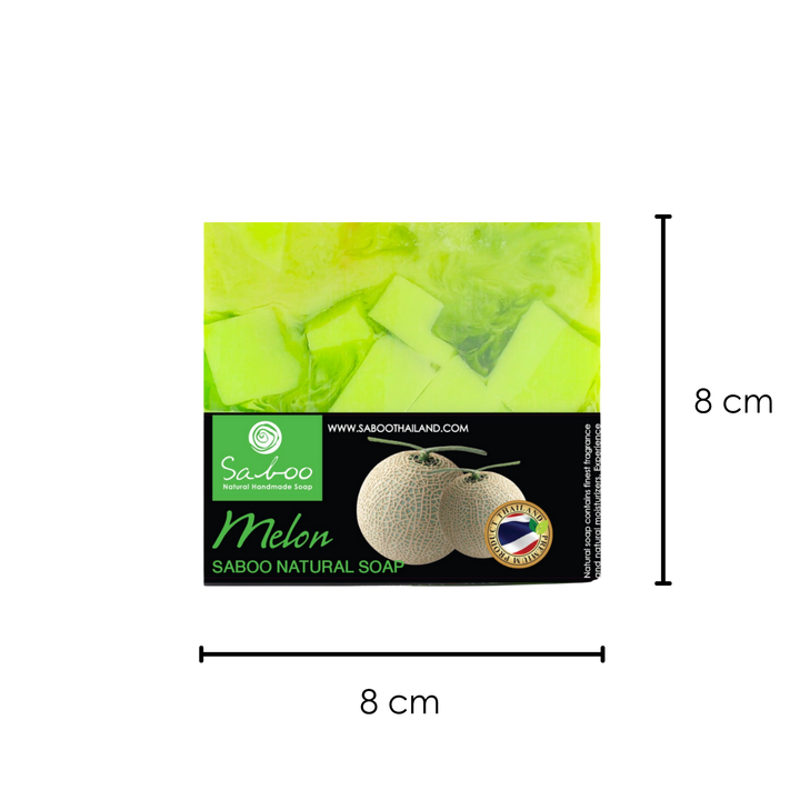 Natural Soap - Square Shape - 100g - Melon