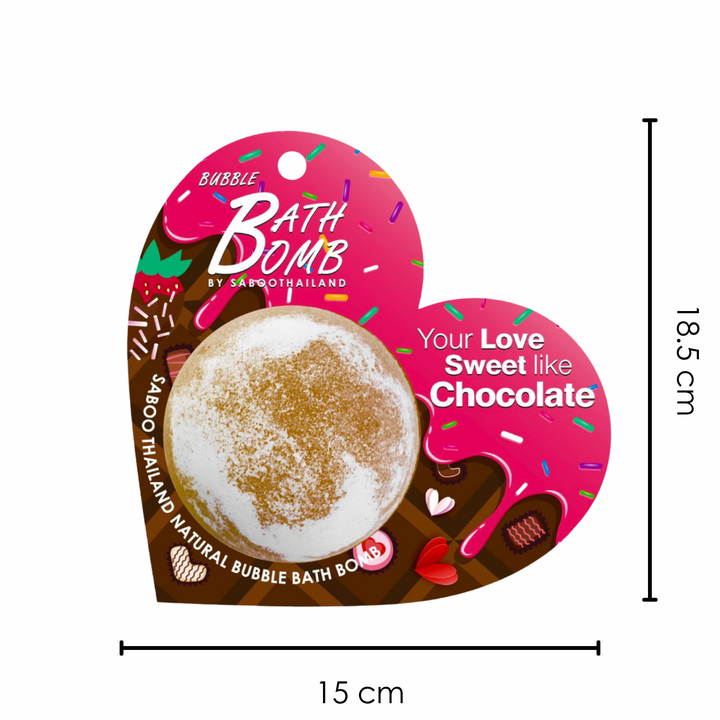 Bubble Bath Bomb - Valentine Package - 150g - Chocolate